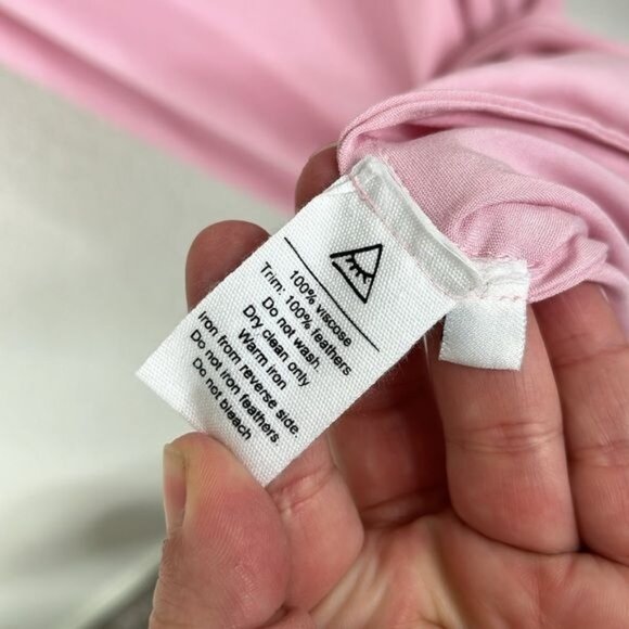 Sleeper “voulez Vous Dancer?” Dress Pink Midi Fuzzy Straps Biased - Picture 10 of 12